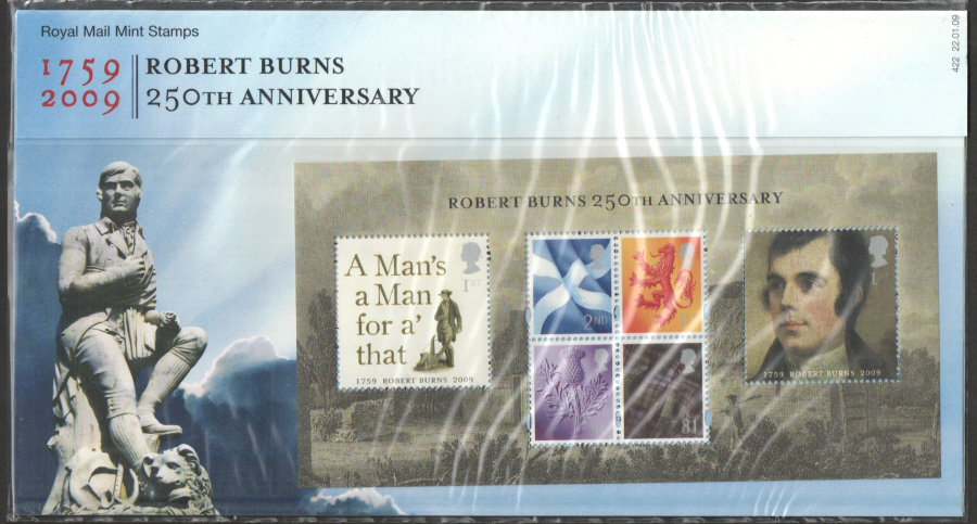 (image for) 2009 Robert Burns Presentation Pack 422 - Click Image to Close